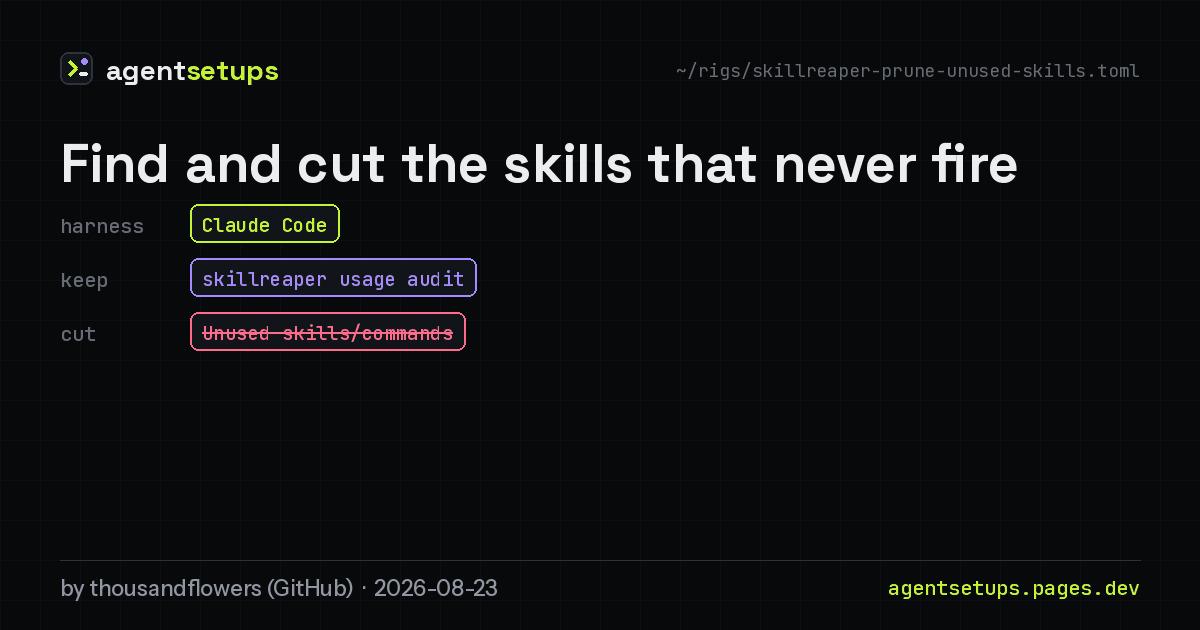 Share image: Find and cut the skills that never fire