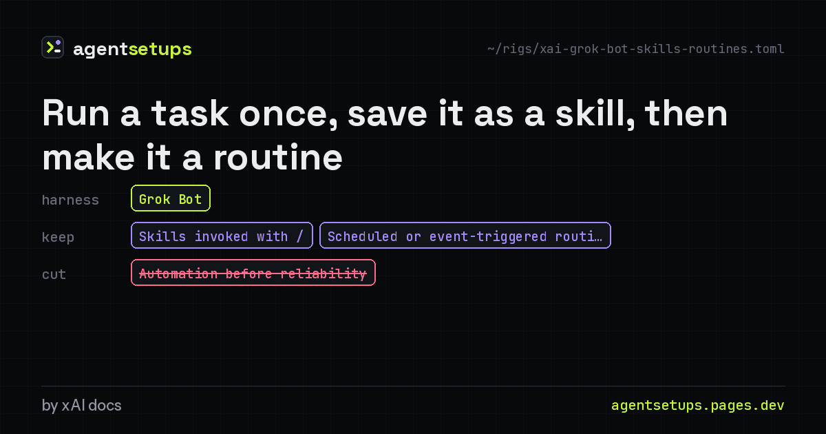 Share image: Run a task once, save it as a skill, then make it a routine